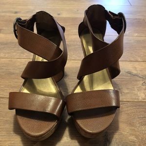 Montego Bay Club Shoes - Brown wedge size 6W Montego Bay Club Shoes - Brown wedge size 6W